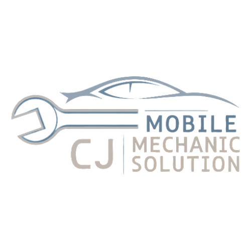 Mobile mechanic logo with car outline and wrench